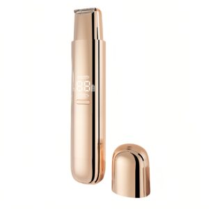 CT003 GOLD women's electric shaver, electric razor for women with Digital Display, dual-head design for whole body, trimmer shaver 2-in-1, wet/dry, rasoir electrique femme electric shaver trimmer razor for women, Pink Gold, digital display, waterproof