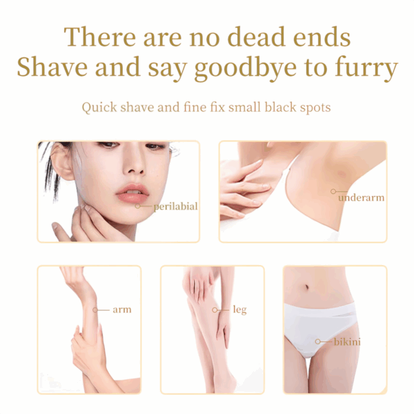 06GD 05a CT003 GOLD women's electric shaver, electric razor for women with Digital Display, dual-head design for whole body, trimmer shaver 2-in-1, wet/dry, rasoir electrique femme electric shaver trimmer razor for women, Pink Gold, digital display, waterproof 07